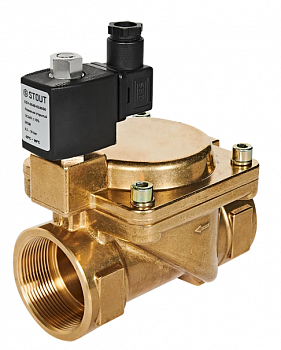 Клапан соленойдный (электромагнитный), непрямого действия, НО, 24 В, G 1 1/2