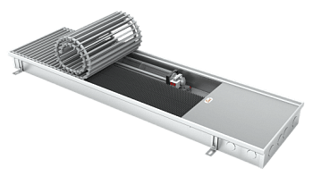 Конвектор EVA с вентилятором: глубина 125 мм, ширина 303 мм, длина 1500 мм
