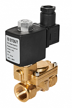 Клапан соленойдный (электромагнитный), непрямого действия, НО, 24 В, G 1